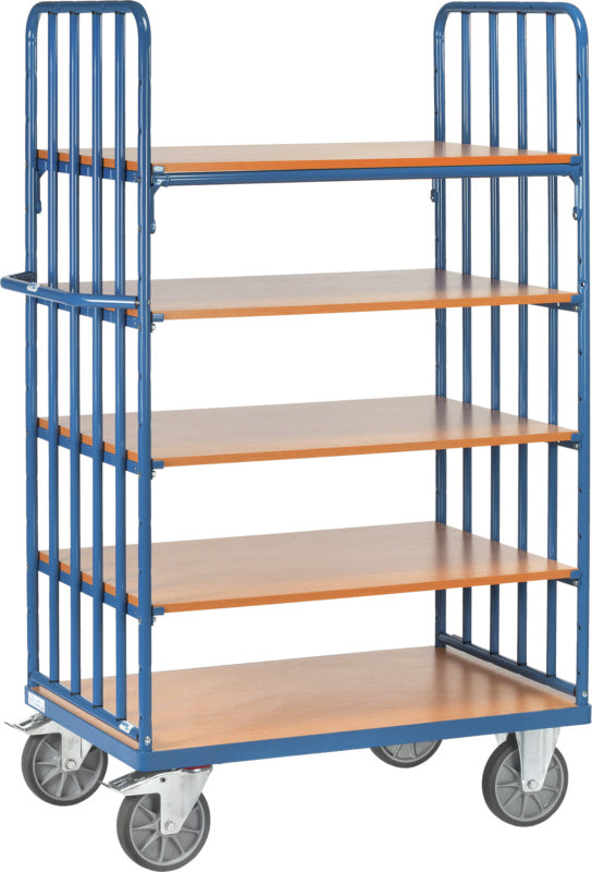 Patrový vozík s 5 ložnými plochami, práškový nástřik