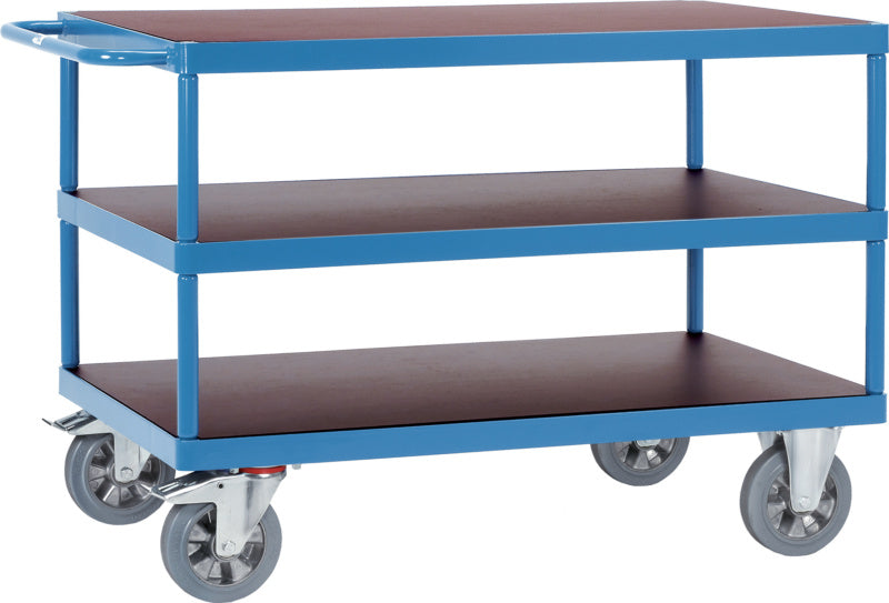 Stolový vozík se 3 dřevěnými ložnými plochami