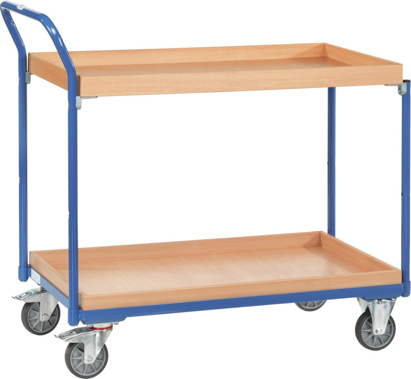 Stolový vozík se 2 dřevěnými boxy