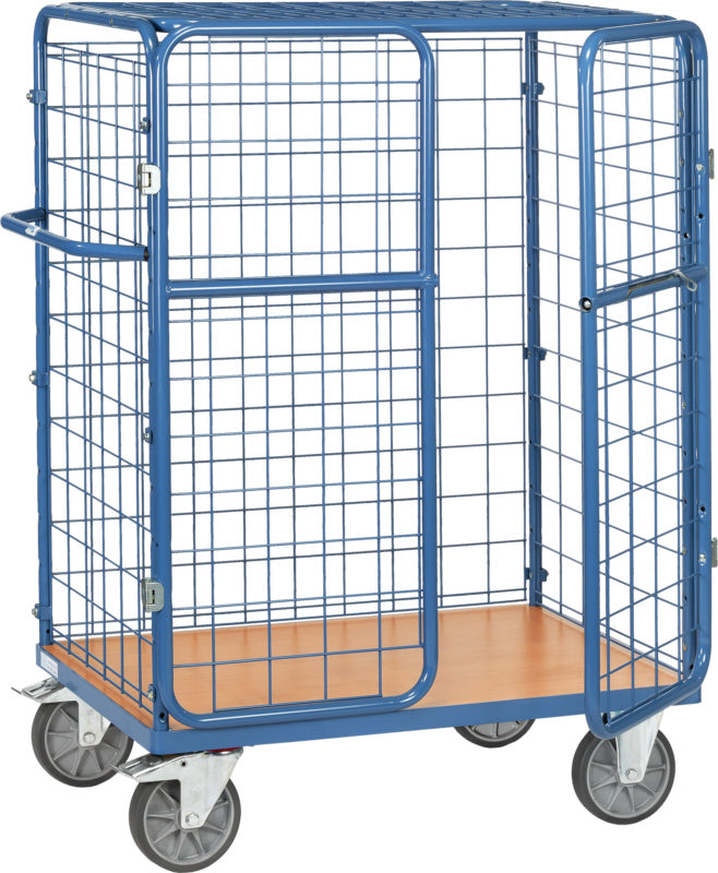 Vozík na balíky s 1 ložnou plochou a střechou