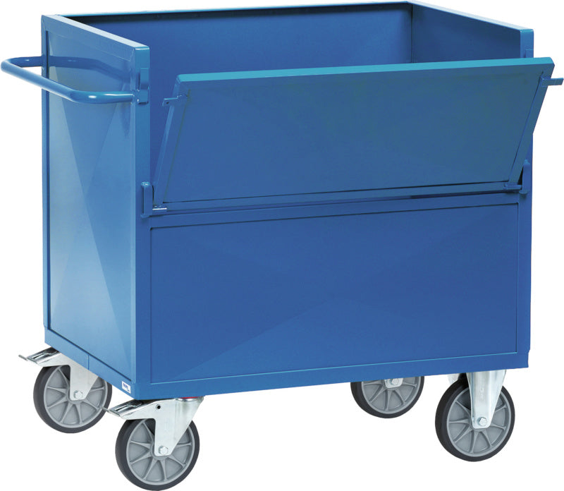 Vozík na krabice z ocelového plechu s perličkovou texturou