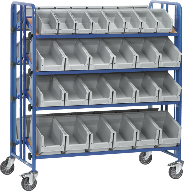 Montážní vozík, 2stranný, s 4 variabilními ložnými plochami