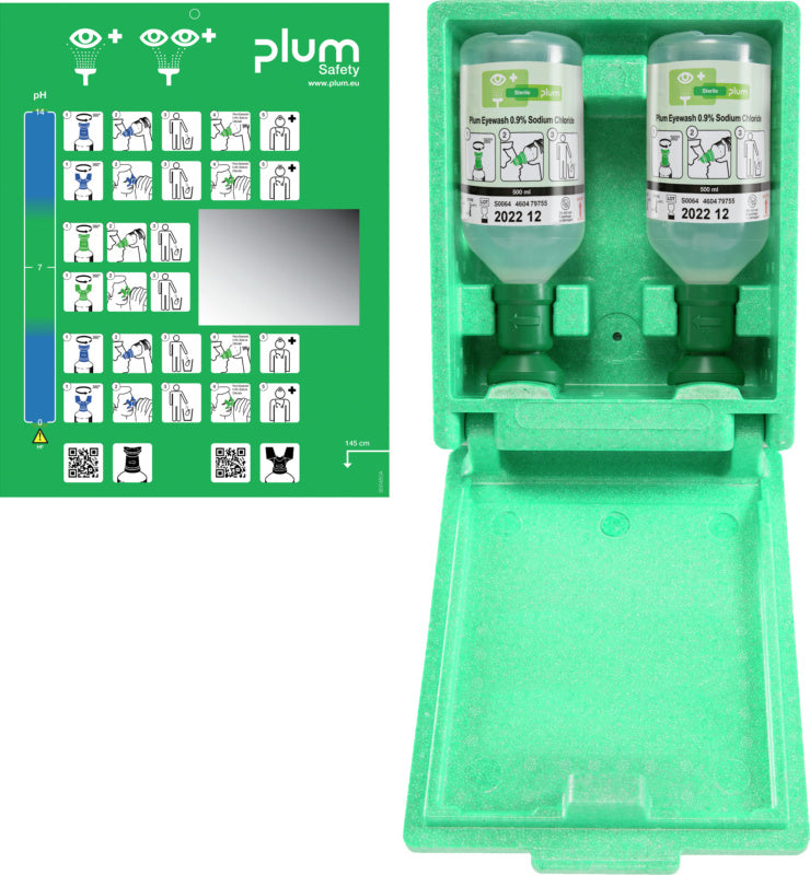 Stanice pro výplach očí v nástěnném boxu