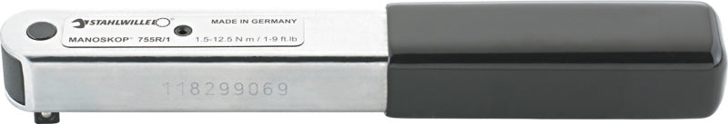 Momentový klíč s pevnou vestavěnou ráčnou, nastavitelný v rozsahu 1,5–12,5 Nm