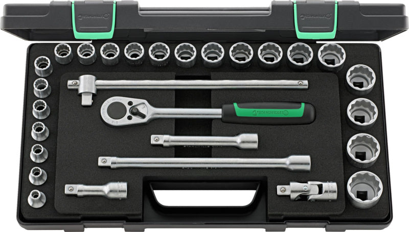 Nástrčný klíč, sada 28 ks