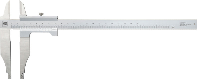 Dílenská posuvná měřítka, noniová stupnice, s měřicími hroty