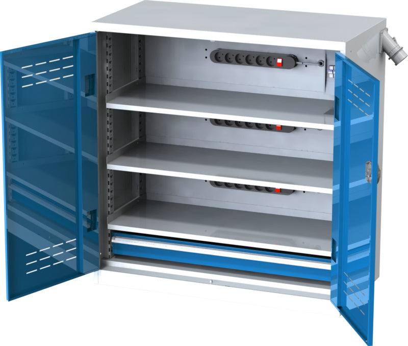 Nabíjecí skříň pro akumulátory s plnými plechovými dveřmi