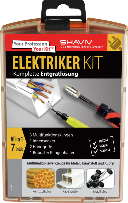 Elektrikářská souprava na odstraňování otřepů