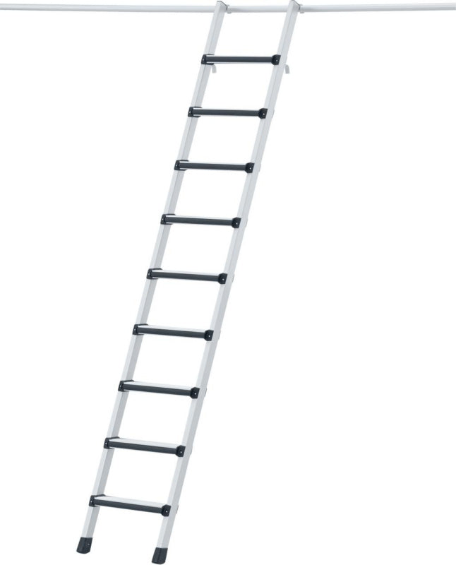 Regálový žebřík s obloženou čelní hranou na zavěšení