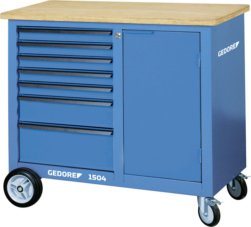 Dílenský stůl na kolečkách, model 1504