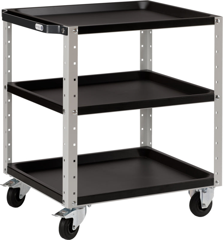 Stolový vozík se 3 ložnými plochami z PE