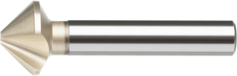 VHM kuželový záhlubník, 90°, HSS, tři břity, extrémně nerovnoměrný sklon