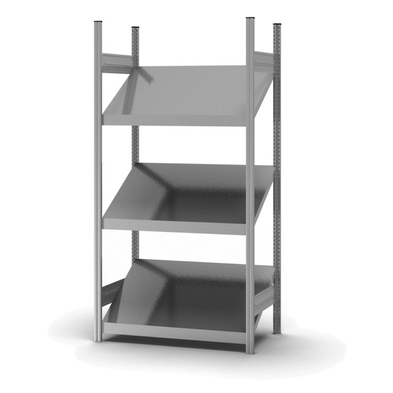 Jednostranný šikmý policový regál