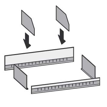 Přepážky do prohlubně pro vložky s prohlubněmi