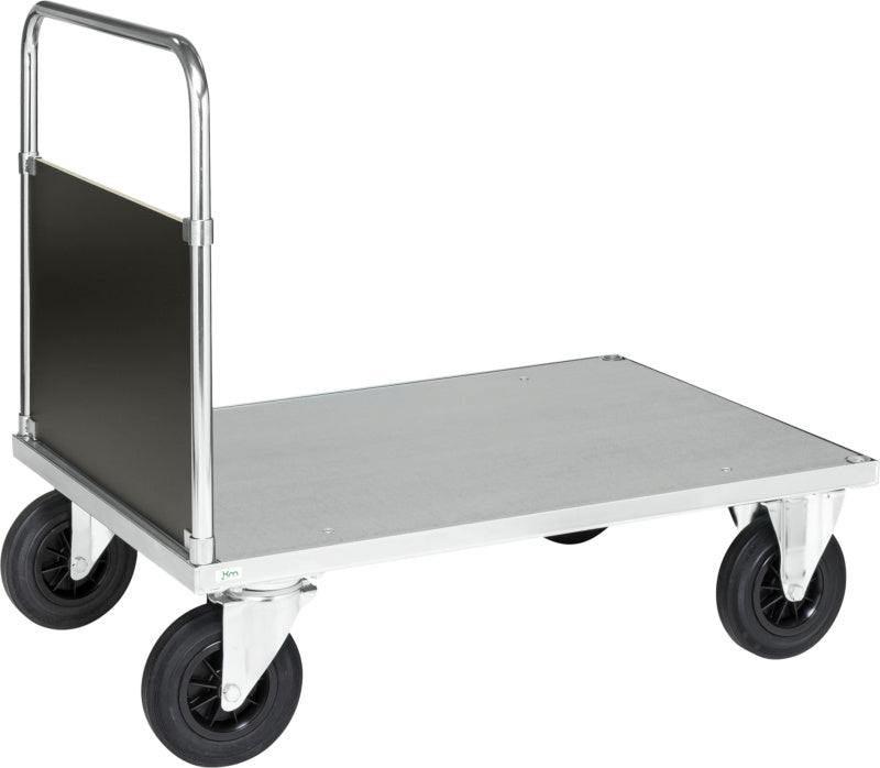 Plošinový vozík řady 600 s čelní stěnou, pozinkovaný