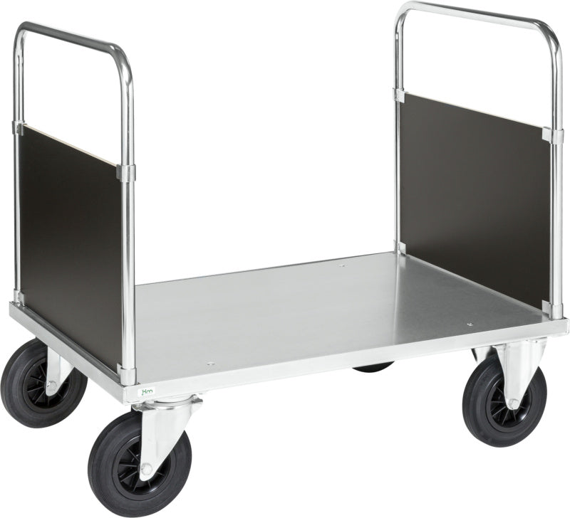 Plošinový vozík řady 600 se 2 čelními stěnami, pozinkovaný