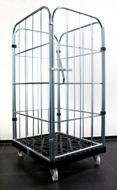 4stranný kontejner s dvířky na kolečkách, nosnost 500 kg