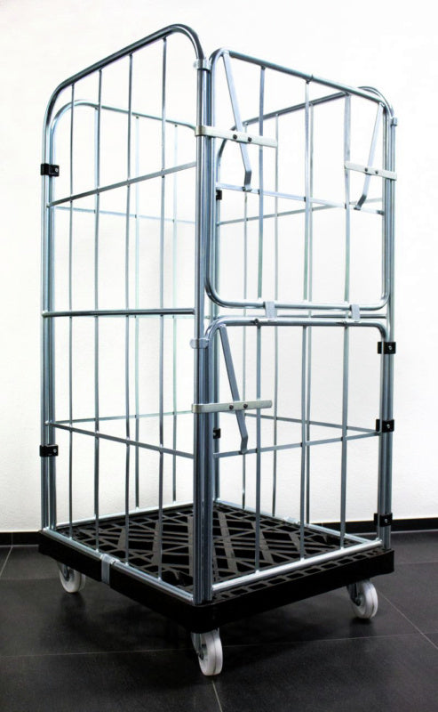 4stranný kontejner s poloviční klapkou se závěsy, nosnost 500 kg