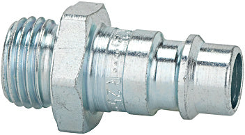 Zasouvací koncovka pro stlačený vzduch s vnějším závitem