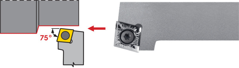 Držák s upínáním SSRC, pozitivní, pravý