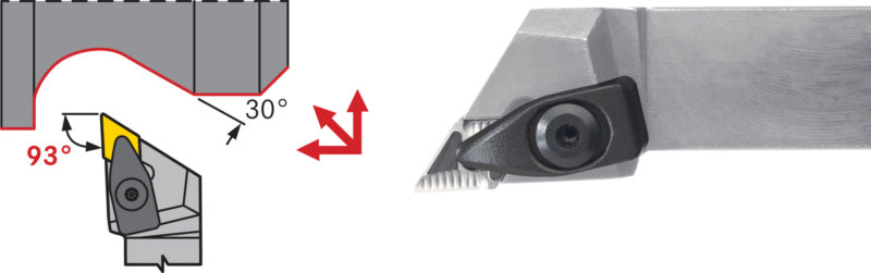 Držák s upínáním DDJN, negativní, pravý