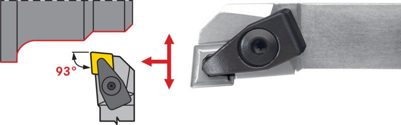 Držák s upínáním DCLN, negativní, levý