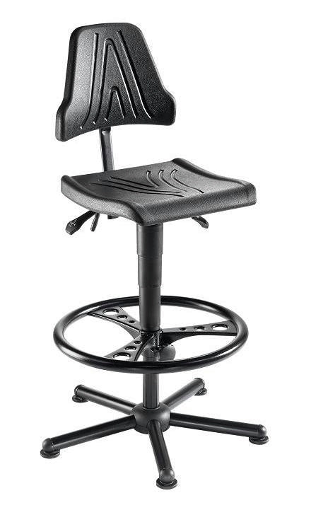 Pracovní židle Workster Pro s kluzáky a nánožním kroužkem