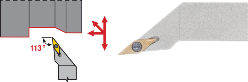 Držák s upínáním SVXC, pozitivní