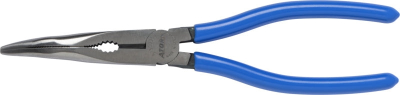 Kleště s úzkými čelistmi, zahnuté, s povlaky rukojetí