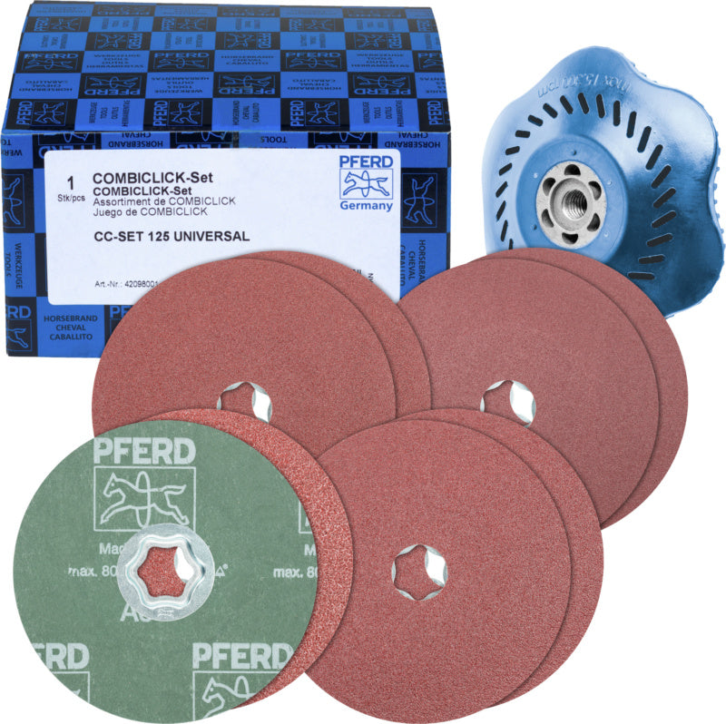 Sada korundových fíbrových kotoučů COMBICLICK