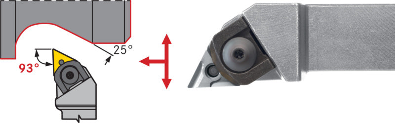 Držák s upínáním MTJN, negativní, levý