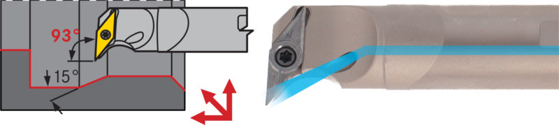 Vrtací tyč SVUC, z tvrdokovu, pozitivní, pravá