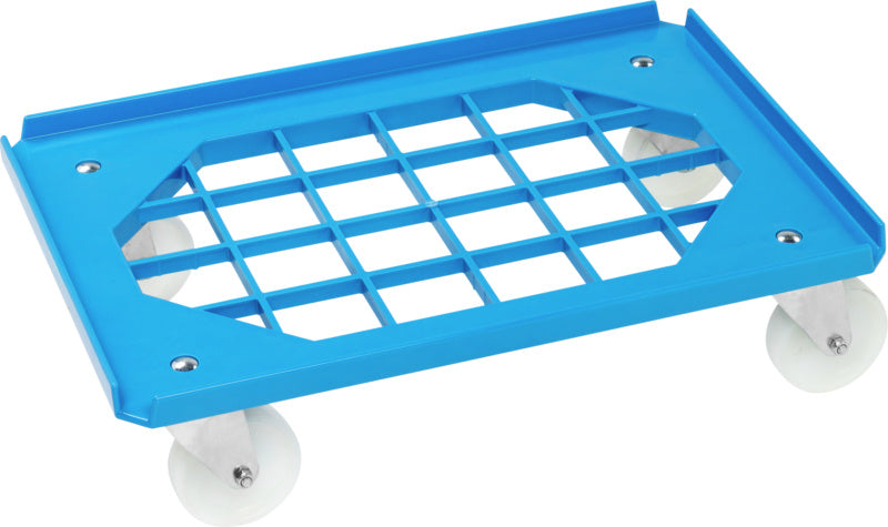 Přepravní vozík z plastu se síťovanou policí