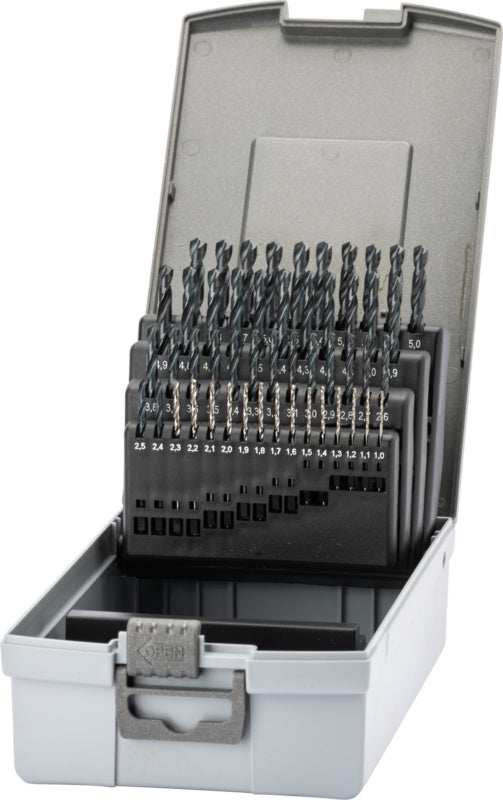 Sada spirálových vrtáků v kazetě, typ N, HSS, vaporizované