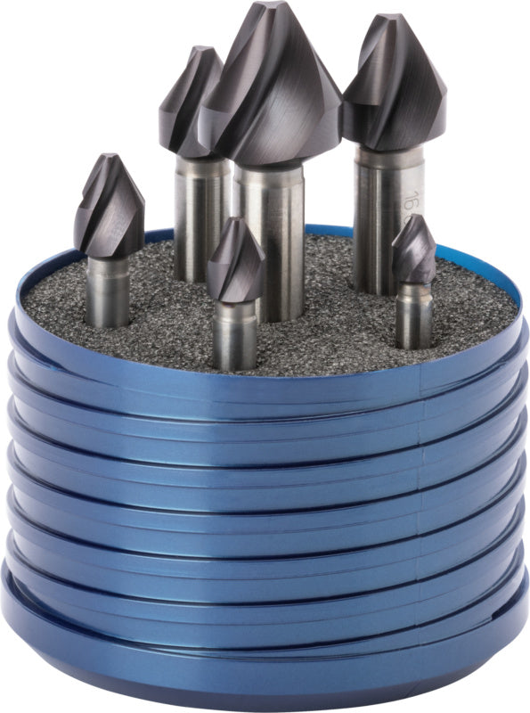 Sada záhlubníků 60° HSS TiAIN T3, nerovné stoupání spirály