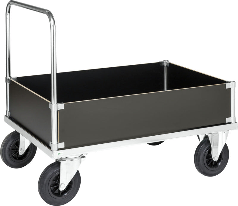 Plošinový vozík řady 500 s 200 mm vysokými stěnami, pozinkovaný