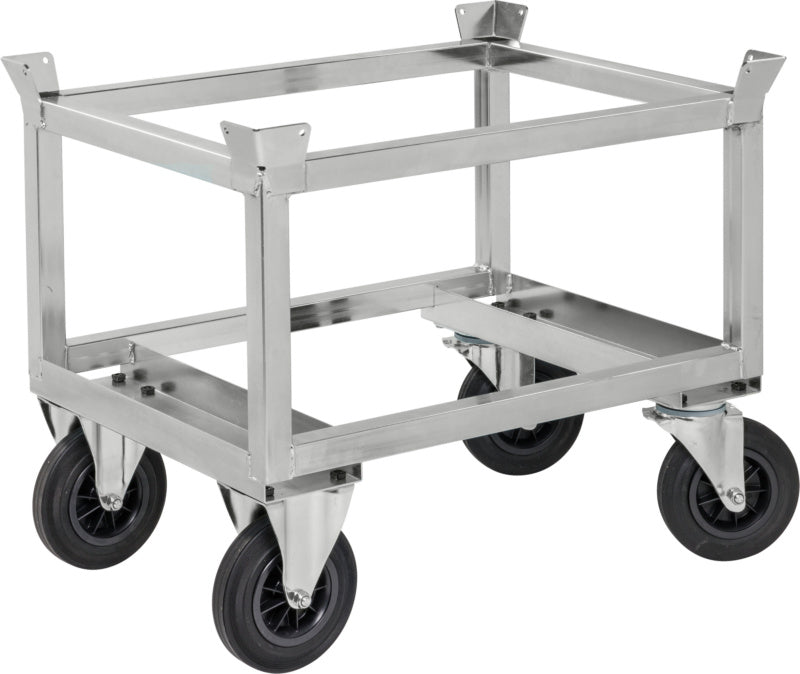 Vozík na půlpalety vyrobený z oceli, pozinkovaný, vysoký