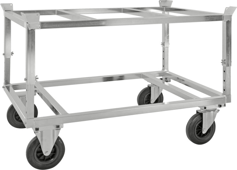 Paletový vozík z oceli, výškově nastavitelný, rohové výztuhy