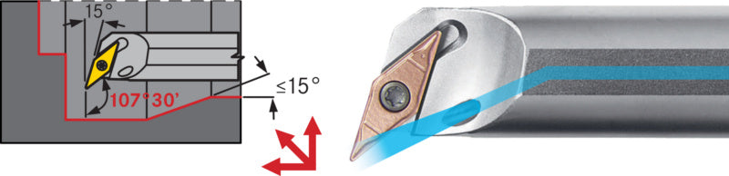 Vrtací tyč SVQC, z oceli, pozitivní