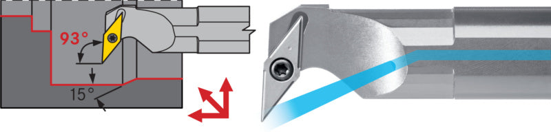 Vrtací tyč SVQB, z oceli, pozitivní