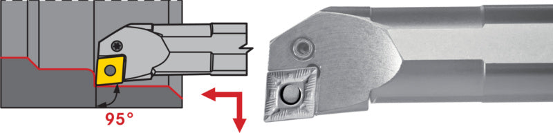 Ocelová vrtací tyč PCLN, negativní, levá