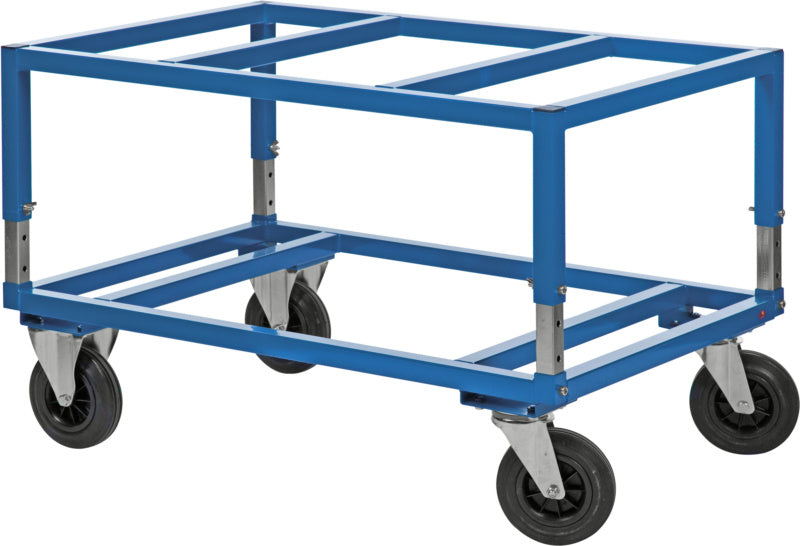 Paletový vozík vyrobený z práškově lakované oceli, výškově nastavitelný