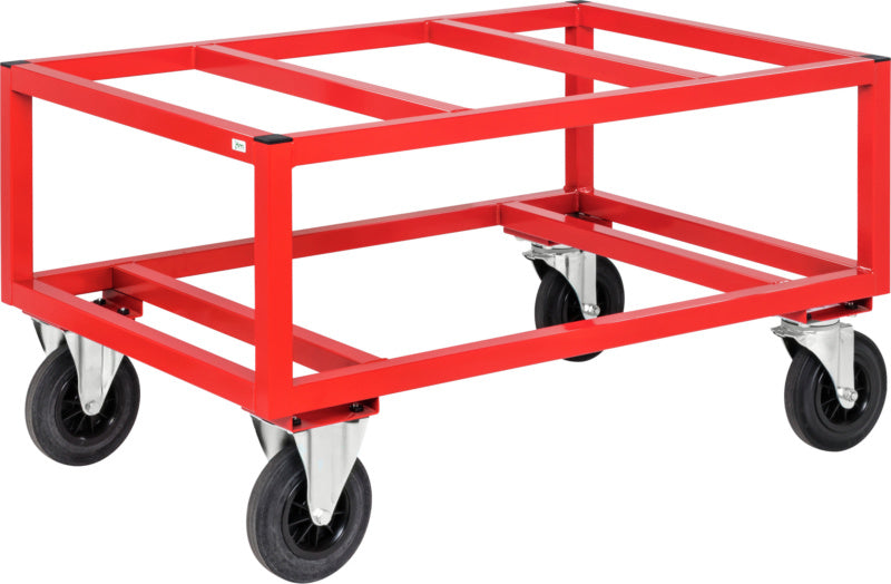 Paletový vozík vyrobený z práškově lakované oceli, vysoký