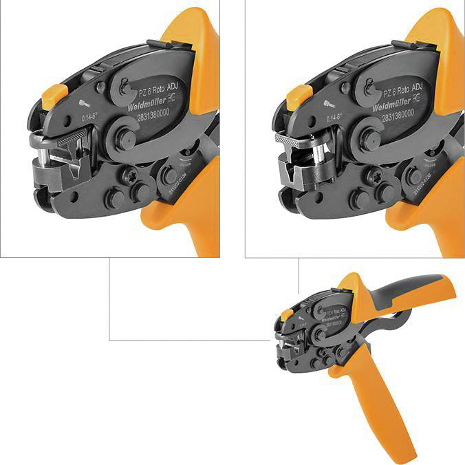 Pákový krimpovací nástroj na koncové dutinky, 0,14-6 mm²