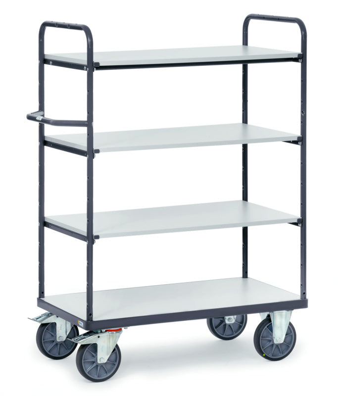 Policový vozík ESD se 4 ložnými plochami