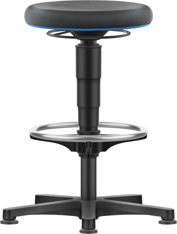 Univerzální stolička s kruhovým designem opěrky pro nohy a kluzáky, Supertec