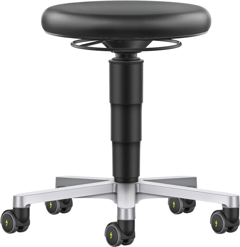 Stolička ESD, kolečka, PU pěna, černý kroužek