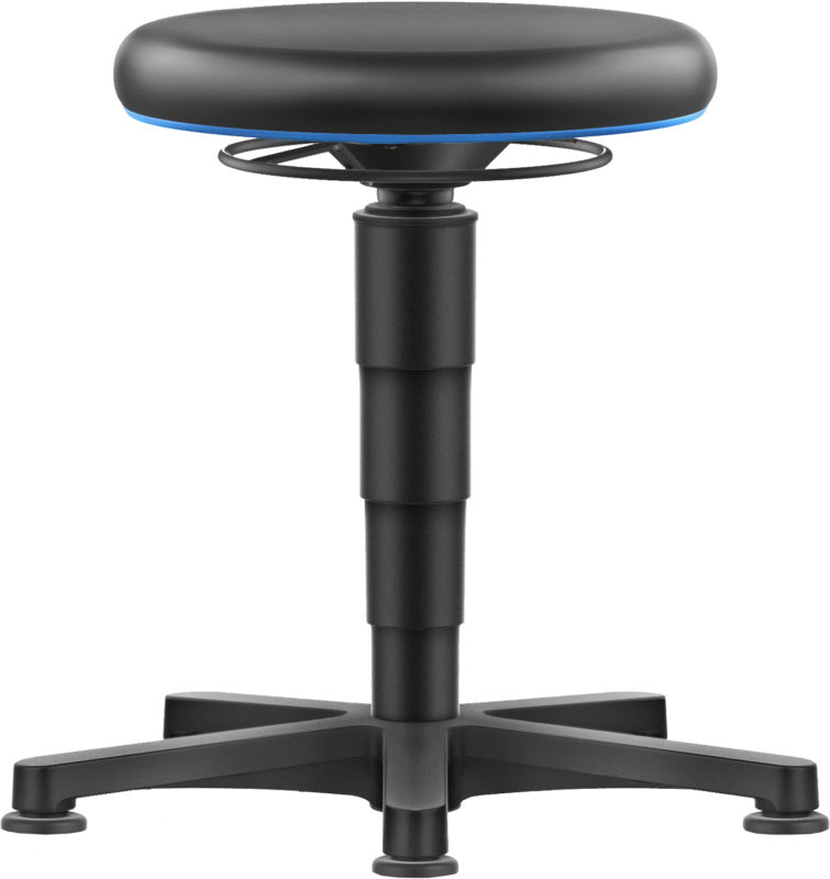 Univerzální stolička s podlahovými kluzáky, koženka