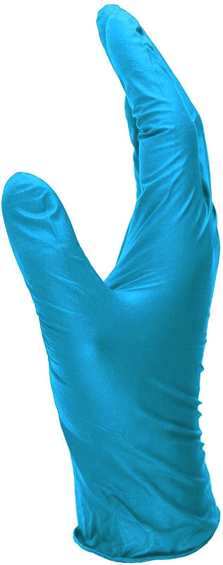 modré nitrilové jednorázové rukavice