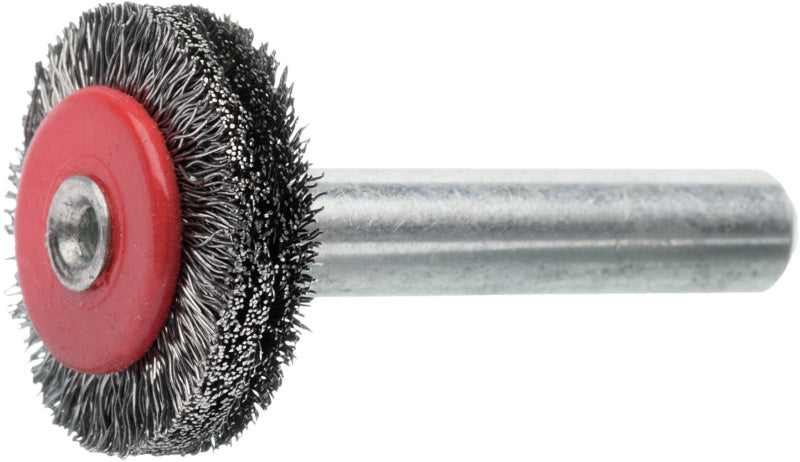 Válcové drátěné kartáče na dříku s lisovaným drátem